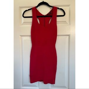 BCBGMAXAZRIA Caspar Sleeveless Bodycon
Dress in Red Berry